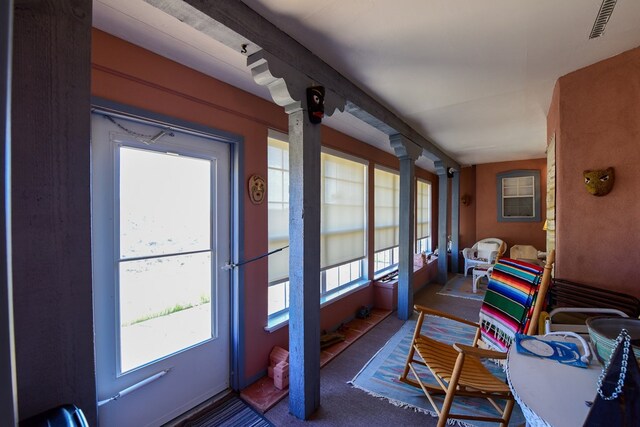 view of sunroom / solarium