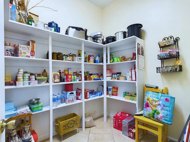 view of pantry