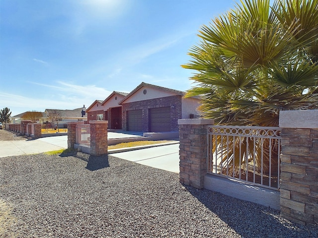 view of front of home with a garage