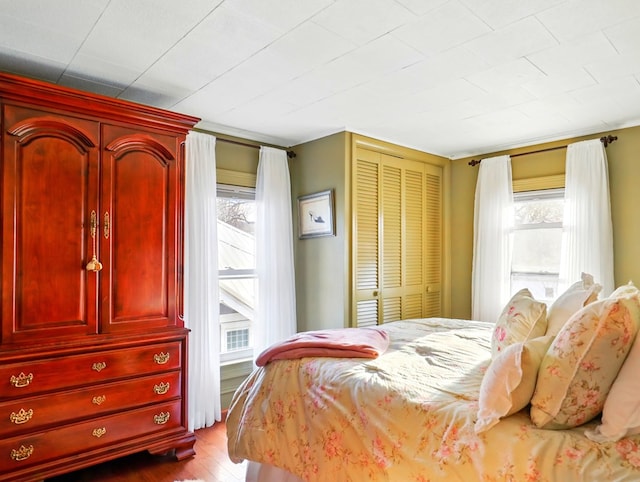 702/704 S Wilbur Ave, Sayre, PA 18840 - bedroom with multiple windows, a closet, and wood finished floors