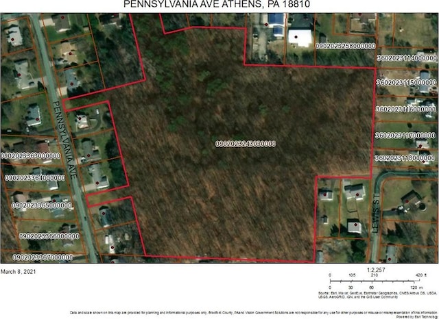 000 Pennsylvania Ave, Athens PA, 18810 land for sale