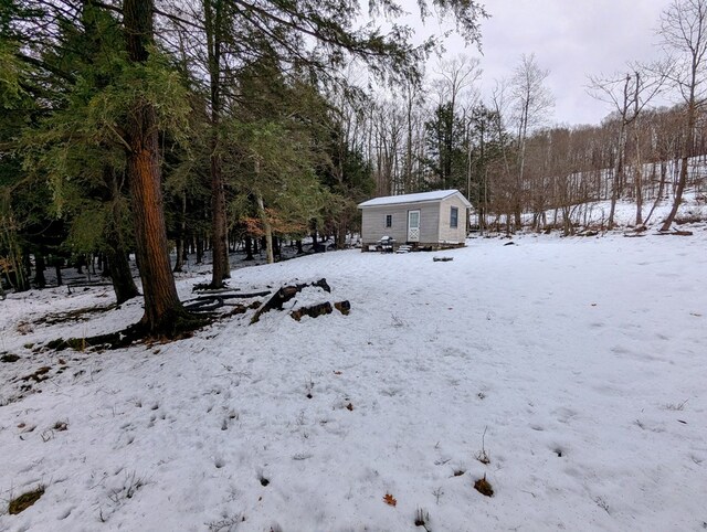 2004 Fallbrook Rd, Troy, PA 16947 - yard covered in snow with an outbuilding