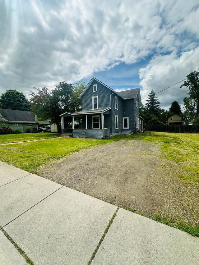 228 Willow St, Athens, PA 18810 - view of front of home featuring driveway and a porch