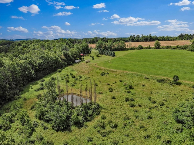 aerial view featuring a rural view