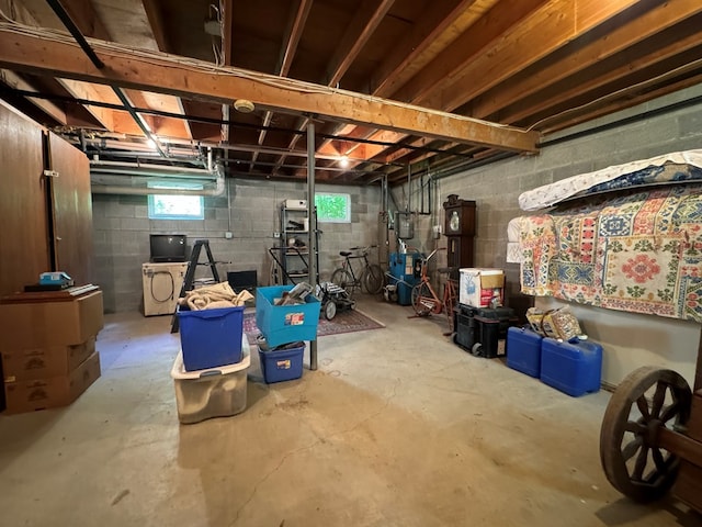 view of basement