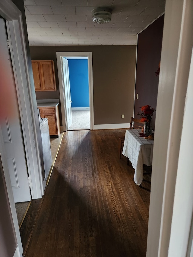 hall featuring hardwood / wood-style floors