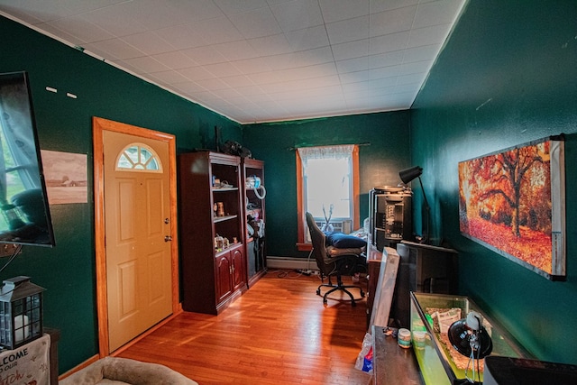 office featuring hardwood / wood-style floors