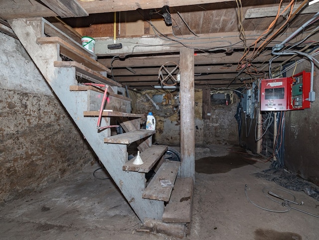 view of basement