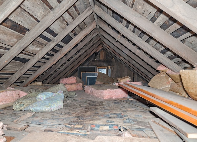 view of attic