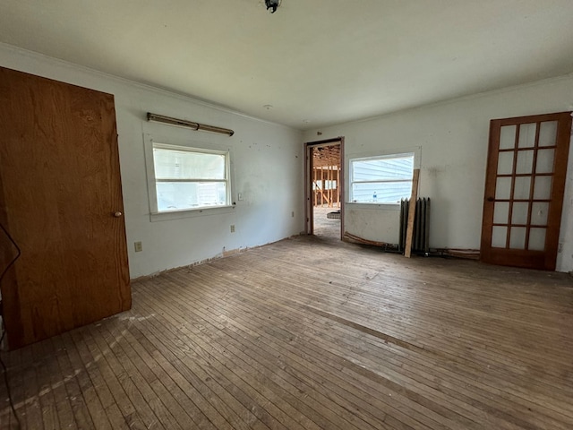 interior space with hardwood / wood-style flooring