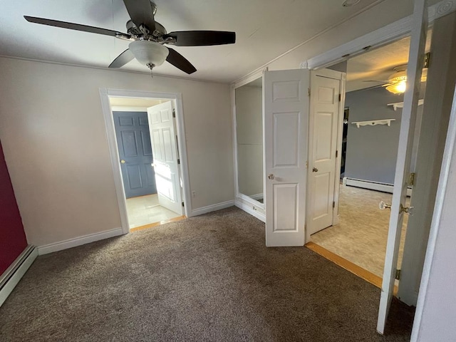 1571 State Route 44n, Coudersport, PA 16915 - unfurnished bedroom featuring carpet floors, a baseboard radiator, and baseboards