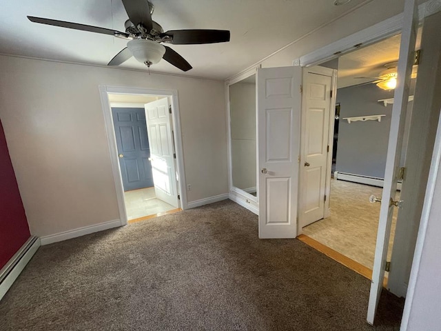 1571 State Route 44n, Coudersport, PA 16915 - unfurnished bedroom featuring carpet floors, a baseboard radiator, and baseboards