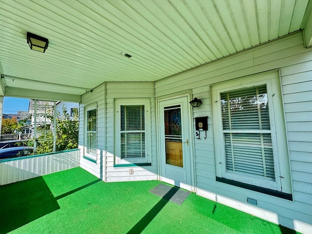 view of patio / terrace with a porch