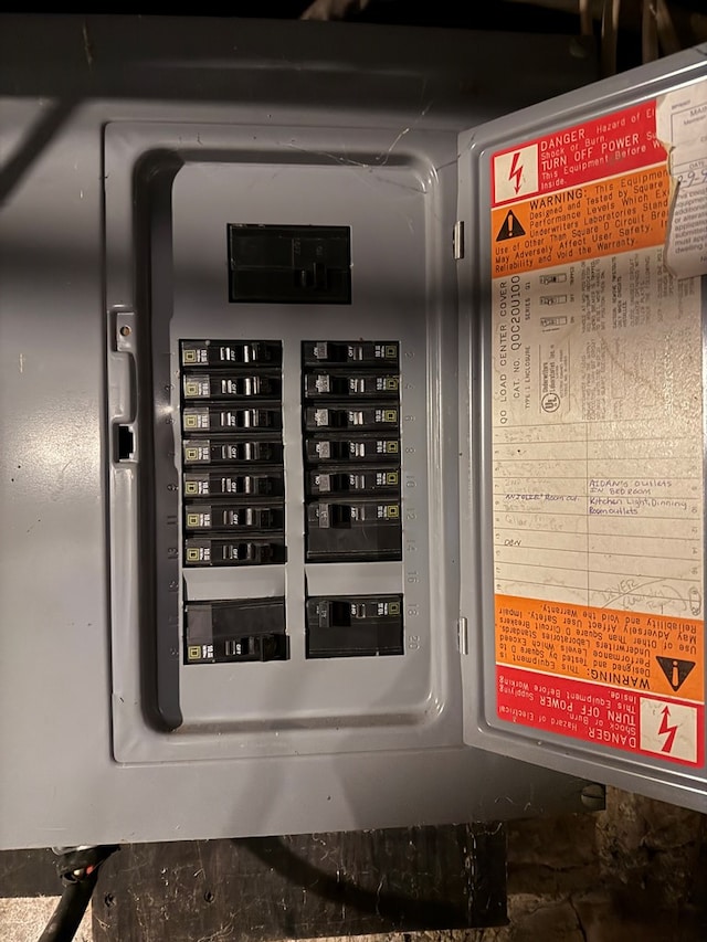 utility room featuring electric panel