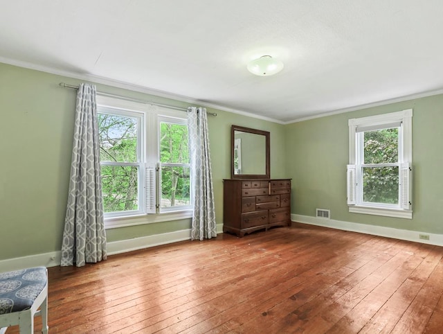 17800 Rte 6, Towanda, PA 18848 - unfurnished room with wood-type flooring, healthy amount of natural light, baseboards, and ornamental molding