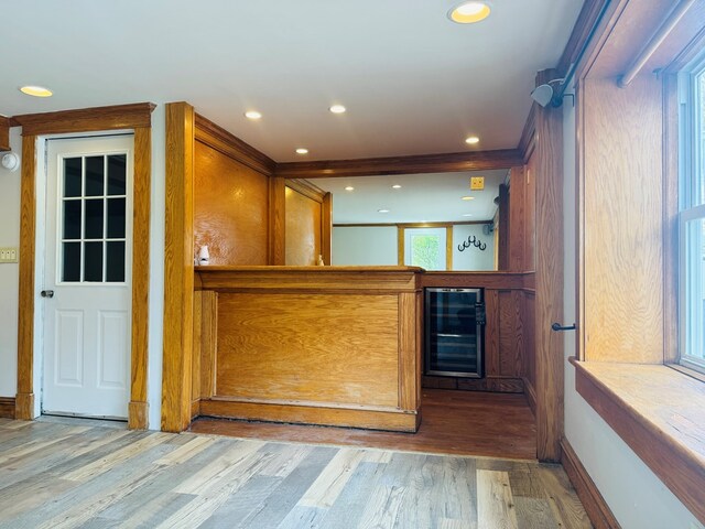 425 Gateway Industrial Park Rd, Athens, PA 18810 - bar with recessed lighting, wood finished floors, and beverage cooler