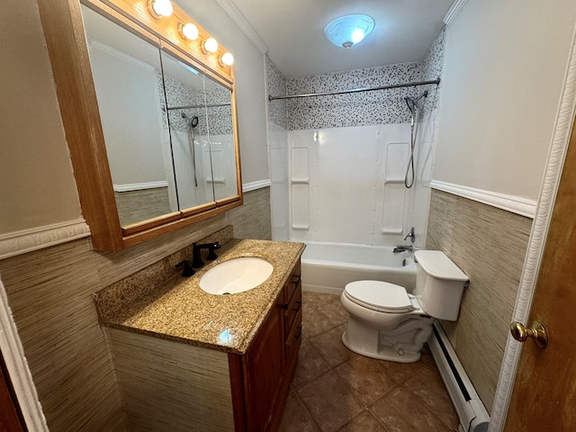 425 Gateway Industrial Park Rd, Athens, PA 18810 - full bathroom with vanity, toilet, tile walls, and baseboard heating