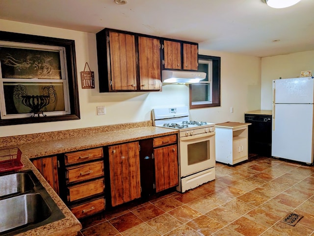 kitchen featuring white appliances