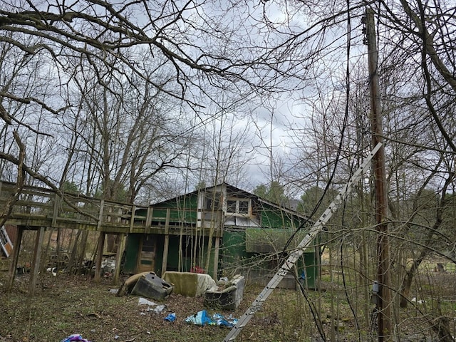 296 Low St, Shinglehouse, PA 16748 - rear view of house with a deck