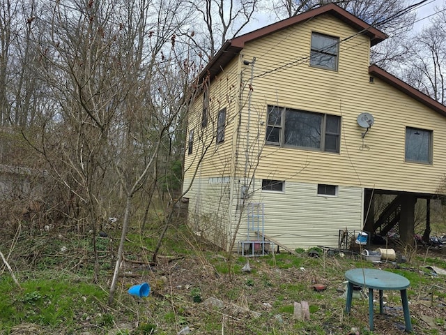 296 Low St, Shinglehouse, PA 16748 - rear view of property featuring stairs