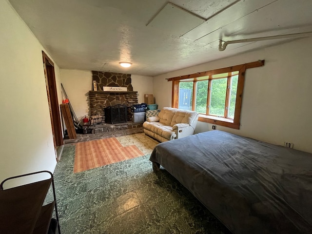 286 Hidden Hollow Farm Dr, Austin, PA 16720 - bedroom with a fireplace