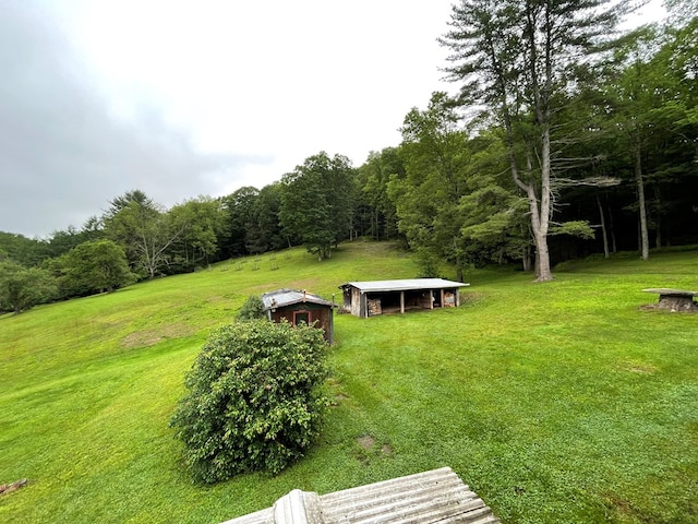 286 Hidden Hollow Farm Dr, Austin, PA 16720 - view of grassy yard featuring an outbuilding