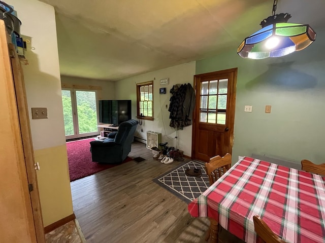 286 Hidden Hollow Farm Dr, Austin, PA 16720 - dining area featuring wood finished floors and baseboards