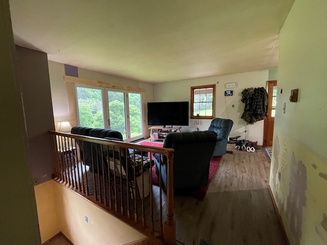 286 Hidden Hollow Farm Dr, Austin, PA 16720 - living room featuring wood finished floors