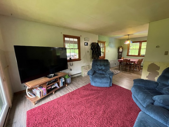 286 Hidden Hollow Farm Dr, Austin, PA 16720 - living area with wood finished floors