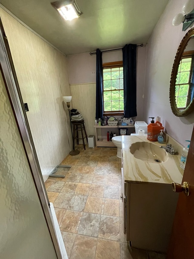 286 Hidden Hollow Farm Dr, Austin, PA 16720 - bathroom featuring vanity and stone finish floors
