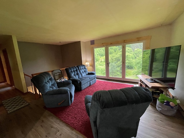 286 Hidden Hollow Farm Dr, Austin, PA 16720 - living room with wood finished floors