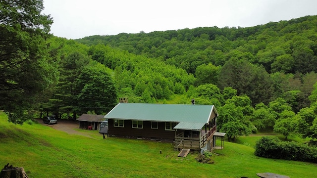 286 Hidden Hollow Farm Dr, Austin, PA 16720 - aerial view of property and surrounding area with a forest