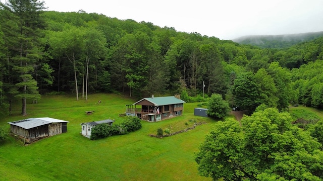 286 Hidden Hollow Farm Dr, Austin, PA 16720 - aerial view of property and surrounding area with a forest