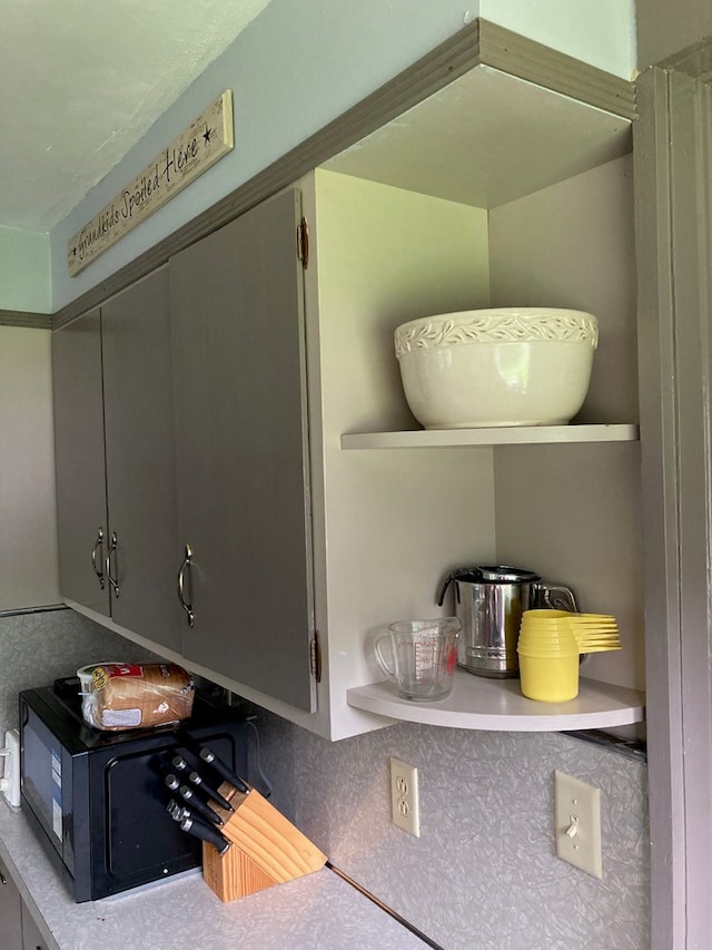 115 Pine St, Galeton, PA 16922 - kitchen view of black microwave