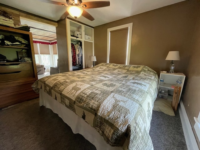 115 Pine St, Galeton, PA 16922 - carpeted bedroom featuring a closet and ceiling fan