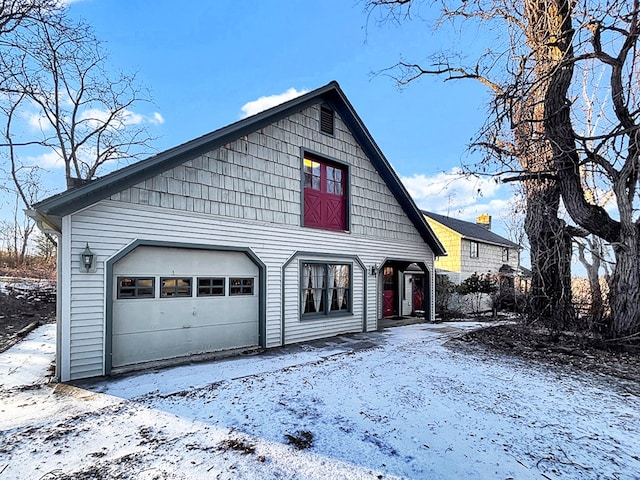 view of front of home featuring a garage