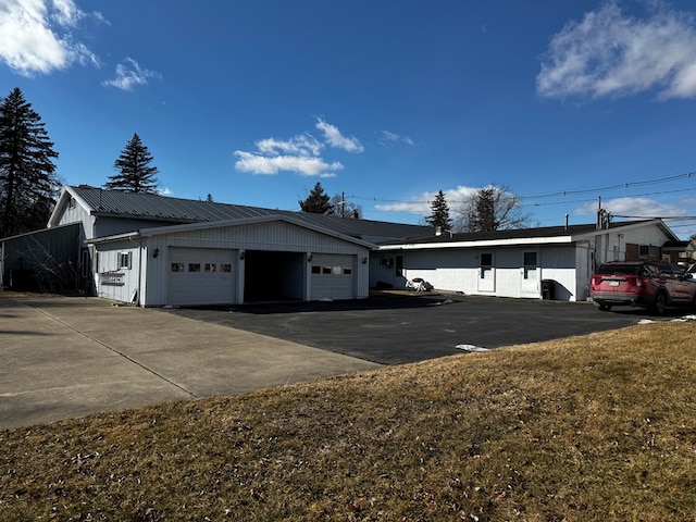 exterior space featuring a garage