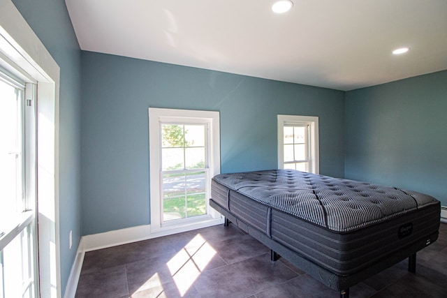 view of tiled bedroom