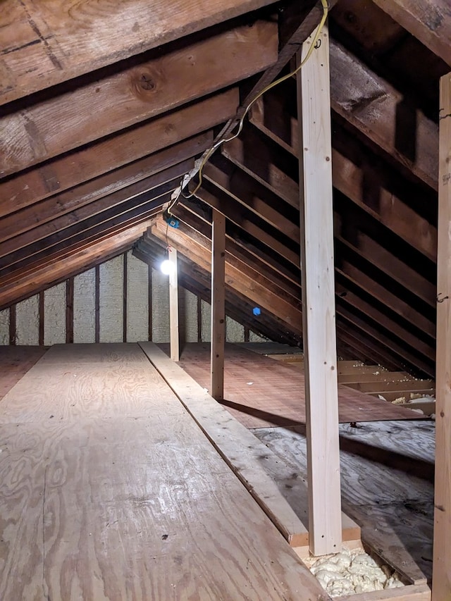 view of attic