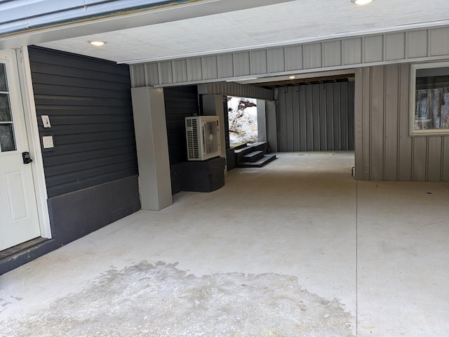 garage with a carport