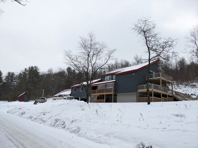 exterior space with a wooden deck