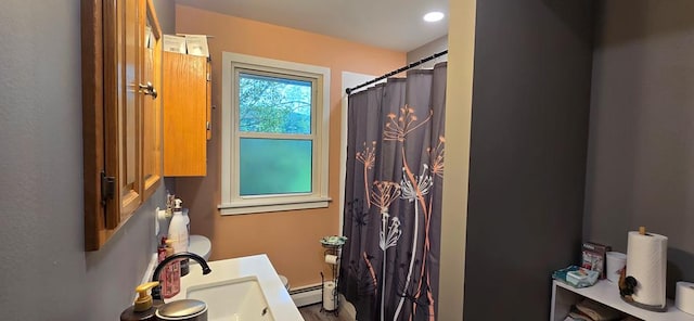 1972 Burnham Rd, Gillett, PA 16925 - bathroom featuring curtained shower and vanity