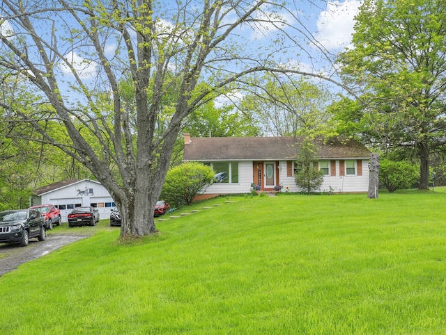 1972 Burnham Rd, Gillett, PA 16925 - single story home with a detached garage and a front yard