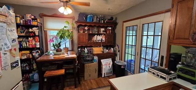 1972 Burnham Rd, Gillett, PA 16925 - dining room with ceiling fan and wood finished floors