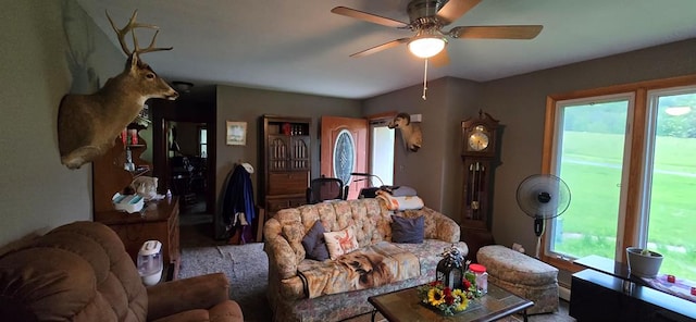1972 Burnham Rd, Gillett, PA 16925 - living area with a ceiling fan