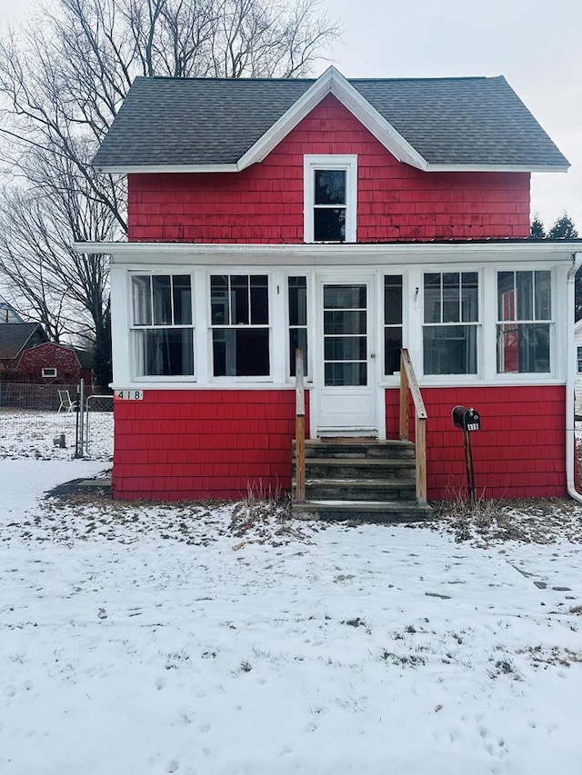 view of front of home