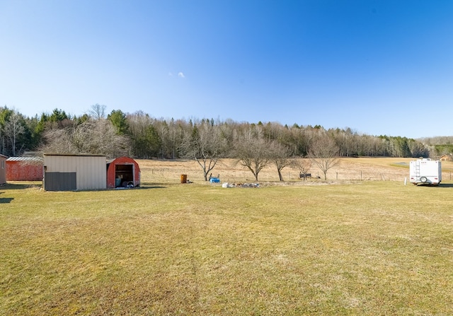 56 Benson Ave, Mansfield, PA 16933 - view of yard featuring an outdoor structure, a pole building, and a rural view