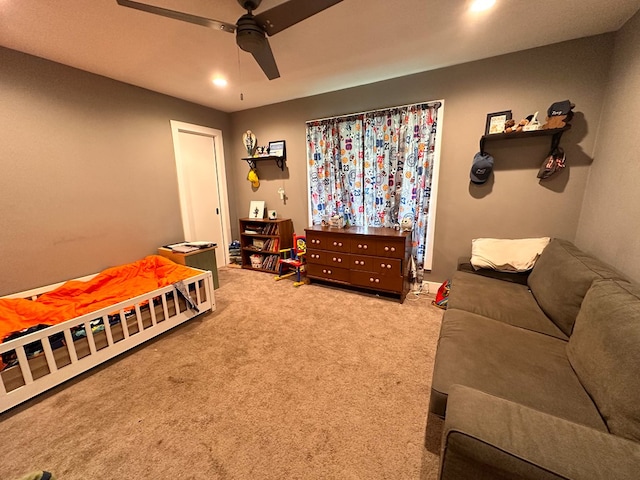 62 Canoe Camp Creek Rd, Mansfield, PA 16933 - carpeted bedroom with ceiling fan