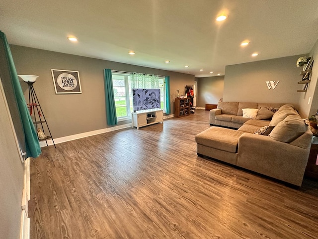 62 Canoe Camp Creek Rd, Mansfield, PA 16933 - living area with recessed lighting, baseboards, and wood finished floors