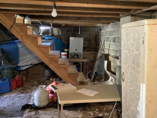 153 Zoerb Hollow Rd, Galeton, PA 16922 - unfinished basement with stairway